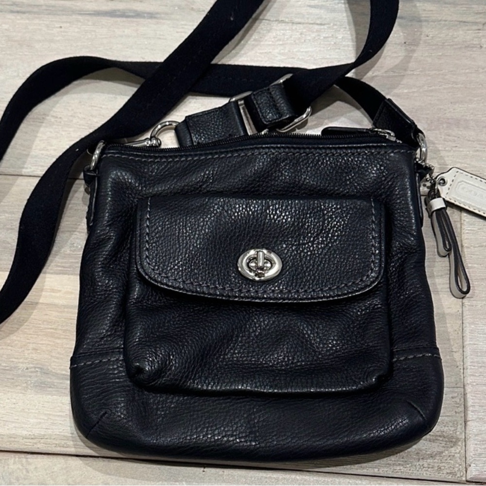 Coach Parker Black Leather Crossbody Bag